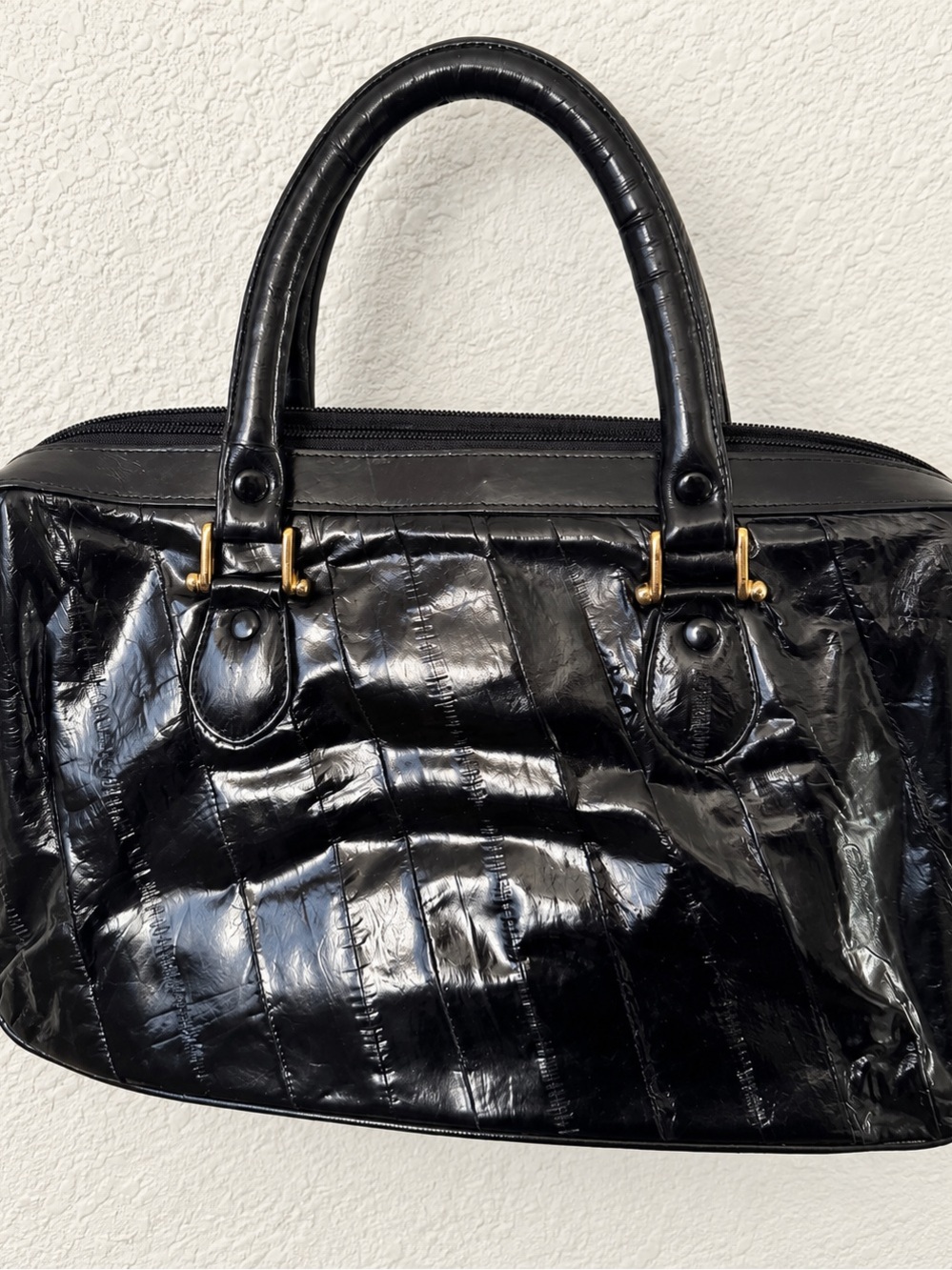 Vintage Genuine Eel Skin Black Handbag 🖤